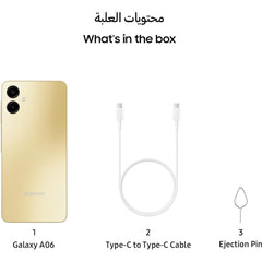 Samsung Galaxy A06 LTE, Android Smartphone, Dual SIM Mobile Phone, 4GB RAM, 64GB Storage, Black (UAE Version)