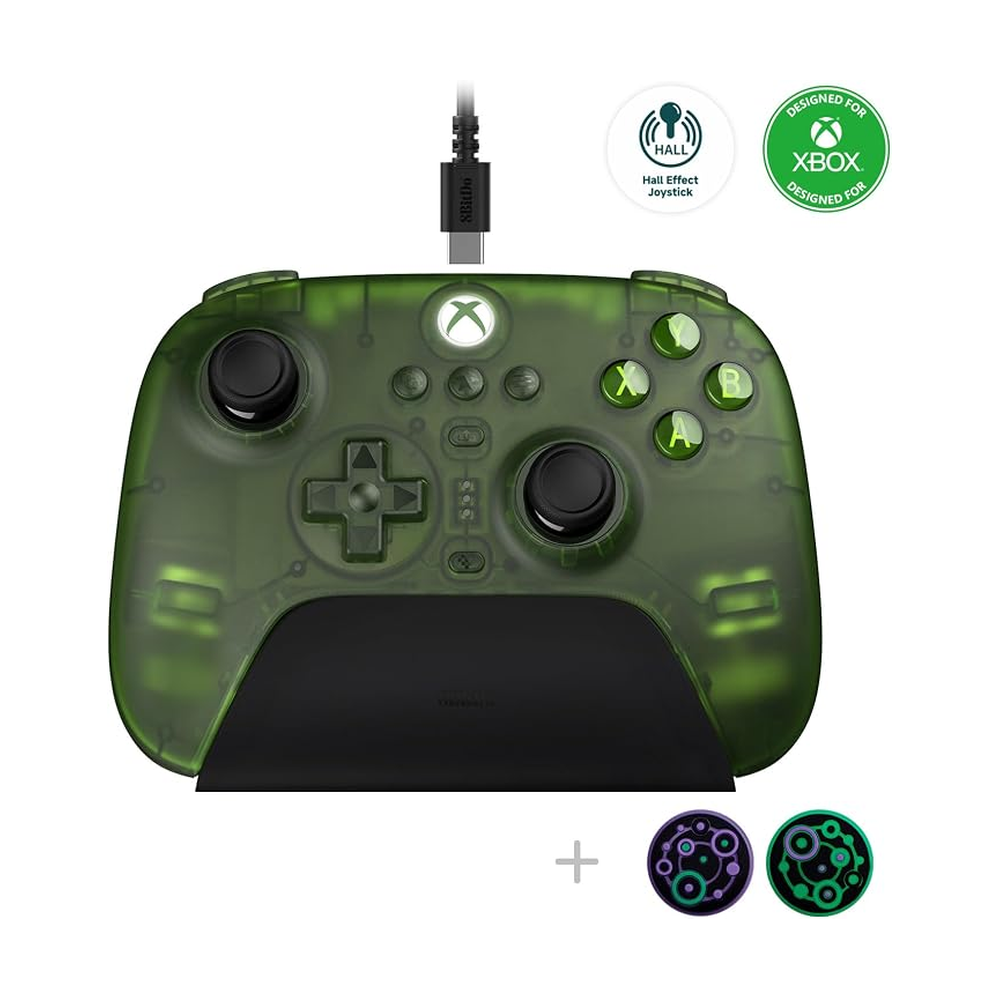 8Bitdo Ultimate 3-mode Hall Effect Joysticks/Hall Trigger Controller with Charging Dock, Wired for Xbox Series X|S, Xbox One, Wireless for Apple, Windows & Android - Officially Licensed (Jade)