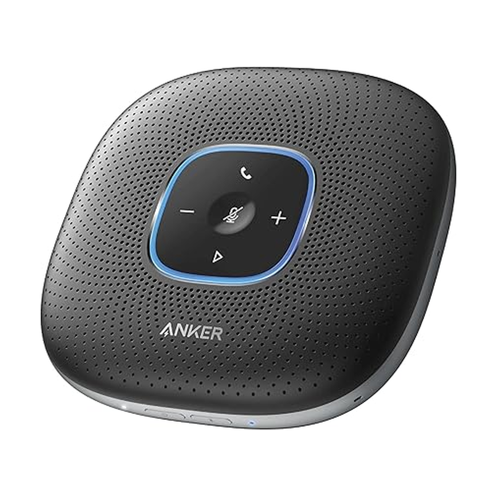 Anker Conference Microphone, PowerConf Bluetooth Speakerphone with 6 Mics, Enhanced Voice Pickup, 24H Call Time, USB C, Computer Conference Speaker Compatible with Leading Platforms, For Home Office | Black
