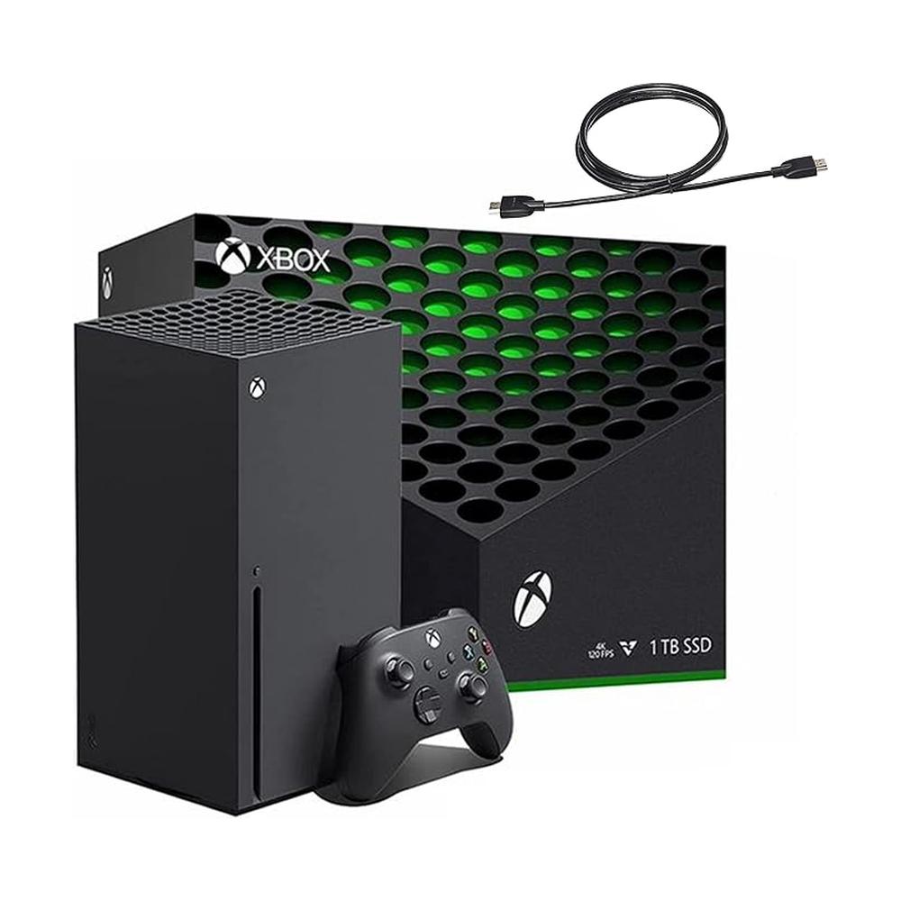 Microsoft Xbox Series X 1TB Gaming Console Console + 1 Wireless Controller - Backward Compatible with Thousands of Games, Fine-Tuned Performance, True 4K Gaming, Up to 120 FPS - HDMI_Cable
