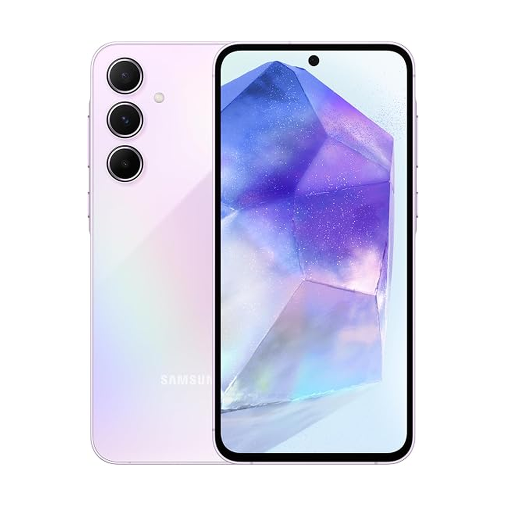 Samsung Galaxy A55 5G 128GB, 8GB RAM, Awesome Lilac (Renewed, International Version)